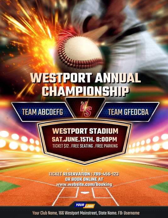 Copy of Creative baseball tournament template design | PosterMyWall