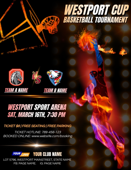 Copy of Creative Basketball Tournament Event Flyer | PosterMyWall