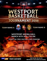 Creative Basketball Tournament Event Flyer Template | PosterMyWall