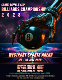 Zwart Billiards Championship Flyer Template