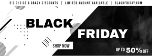 Blanc Black Friday Sale Copertina Facebook Template