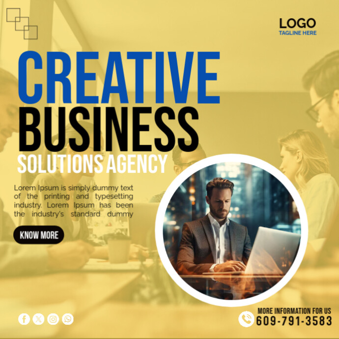 CREATIVE BUSINESS AGENCY banner Template | PosterMyWall