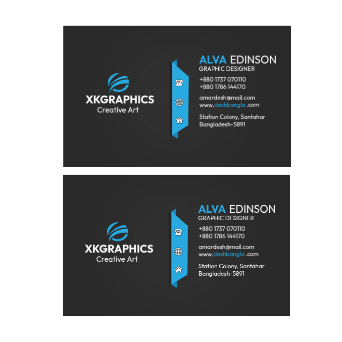 Creative Business Calling Card Design Template | PosterMyWall