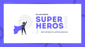 白色 Job Hiring Digitalt display Template