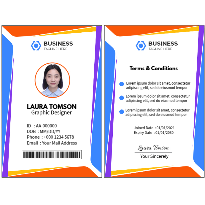 White Id Card Instagram Ad Template | PosterMyWall