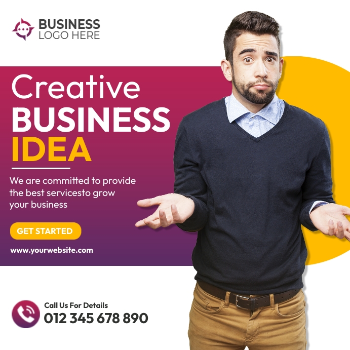 Creative Business Idea Message Instagram template