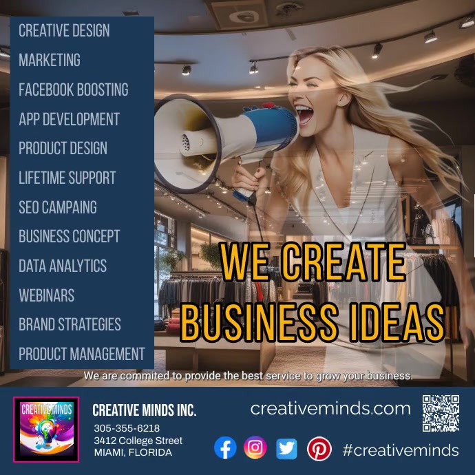 Sample Professional Boosting Posts Creative Business Ideas Instagram Boosting Template | PosterMyWall