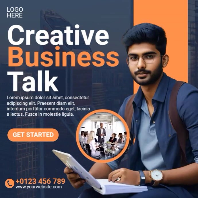 Creative Business Talk Instagram Post template