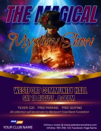 Creative Charity Magic Show Flyer Pamflet (Letter AS) template