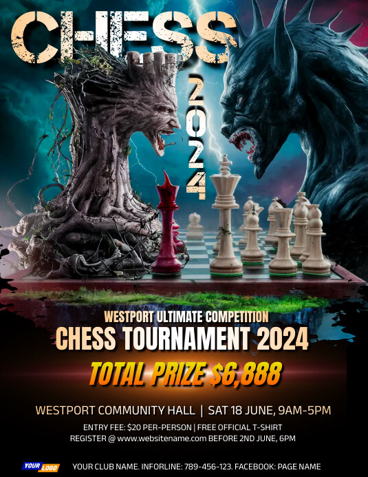 Creative Chess Competition Ad Flyer Template | PosterMyWall
