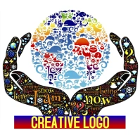 CREATIVE COLOR COLORFUL HANDS PLANET LOGO Логотип template