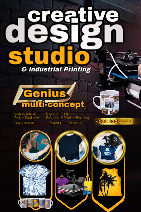 Creative Design Studio Poster template
