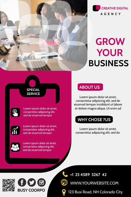 creative digital agency poster Template | PosterMyWall