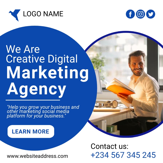 Creative digital marketing advertisement post Template | PosterMyWall
