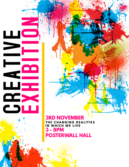 Creative Exhibition Flyer Template Pamflet (Letter AS)