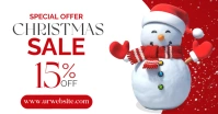 creative facebook christmas sales snowman template