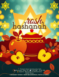 creative flyer template for rosh hashanah spiritual celebration events