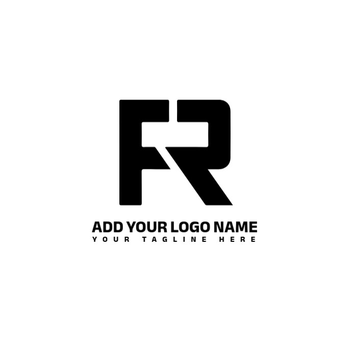 Creative Fr Initial Line Art Unique Modern/fr Initial/f R Monogram ...