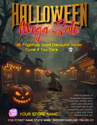 Creative Halloween Sale Flyer template