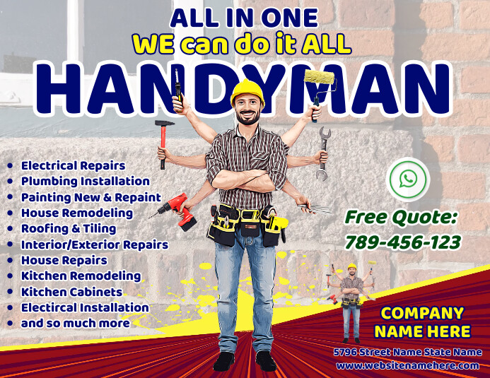 Creative Handyman Ad Flyer Template PosterMyWall
