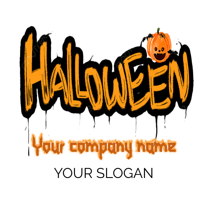 Creative holloween design Logótipo template