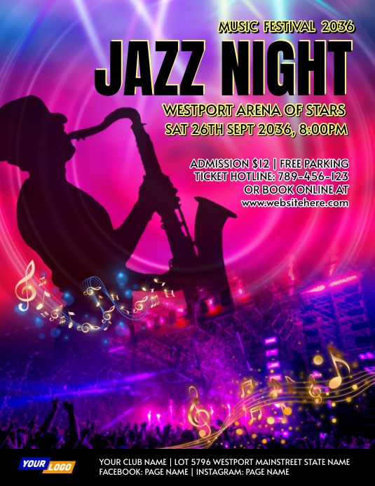 Creative Jazz Night Ad Idea Flyer Template | PosterMyWall