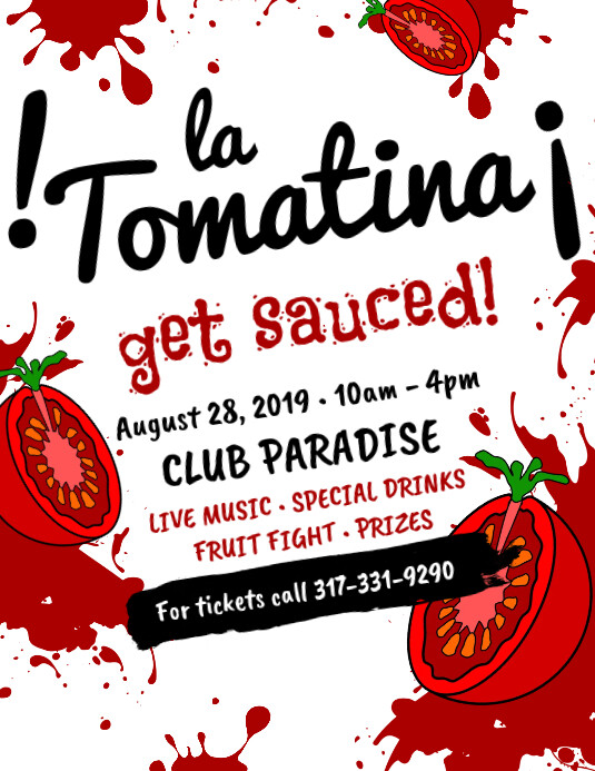 Kreative La Tomatina Flyer Design Broschure Vorlage Postermywall