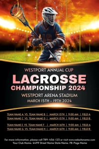Creative Lacrosse Championship Poster template