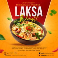 Sticker Laksa Creative Laksa Delight Social Media Post Template | PosterMyWall
