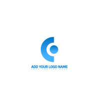 Creative Letter C/circle Shape/flat Modern/blue Gradient/flat Elegant/company/business/ Logo Logótipo template