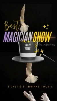 creative magic show mobile video template Instagram Story