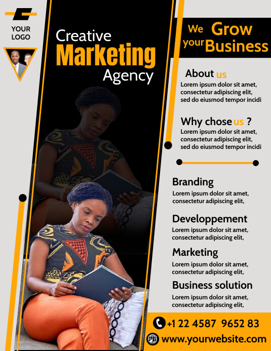creative marketing & business firm poster Flyer (US Letter) template