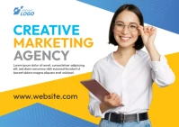 Creative Marketing Agency Ad Template Postcard