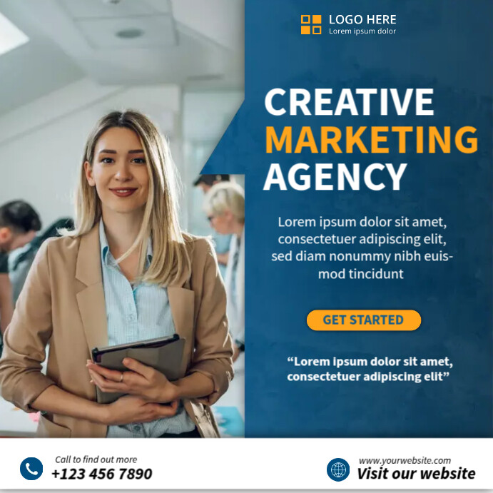Creative Marketing Agency Ads Template | PosterMyWall