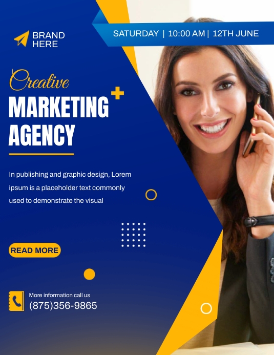 Creative Marketing Agency Ads Flyer (US Letter) template