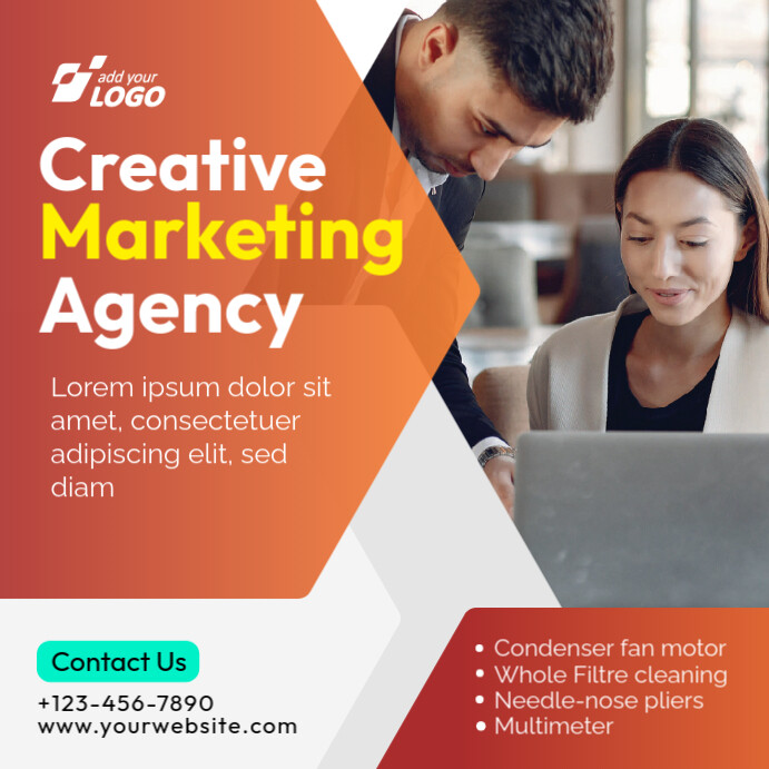 Creative Marketing Agency Banner Template | PosterMyWall