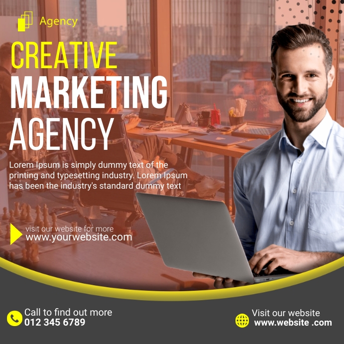 Creative Marketing Agency Instagram 帖子 template