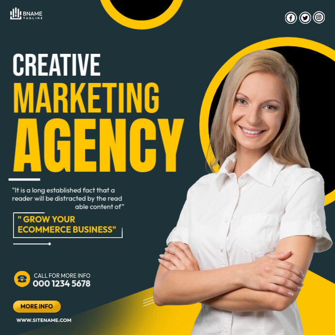 Creative Marketing Agency Instagram Post template