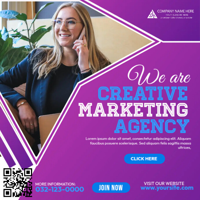 Creative Marketing Agency Instagram Post template
