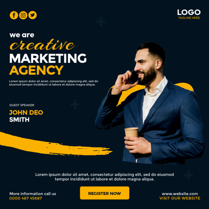 Creative Marketing Agency Event poster Template | PosterMyWall