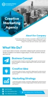 Creative Marketing Agency Flyer Rollbanner 3 stopy × 6 stóp template