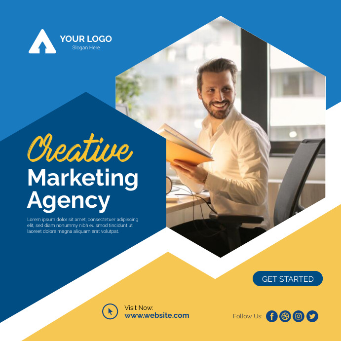 Creative Marketing Agency Social Media Post Template | PosterMyWall