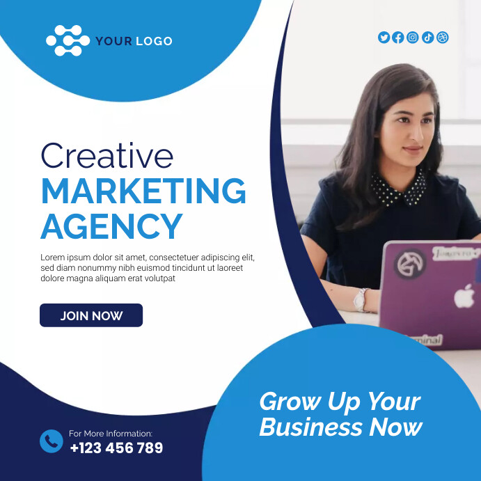 Creative Marketing Agency Social Media Post template