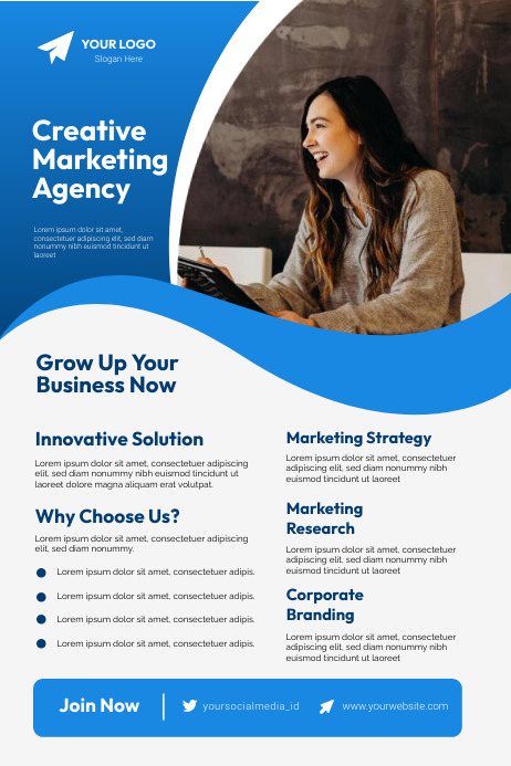 Media Posters Example Creative Marketing Agency Social Media Poster Template | PosterMyWall