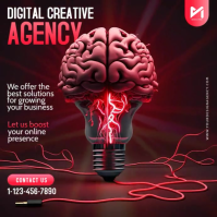 Digital Marketing & Social Media Agency Business Promo Video Square (1:1) template