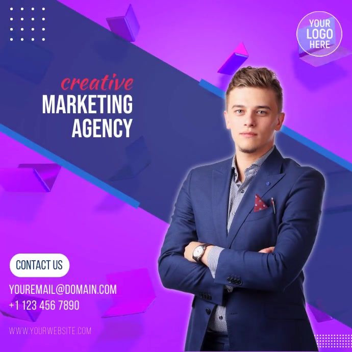 Creative Marketing Agency Video Ad Template PosterMyWall