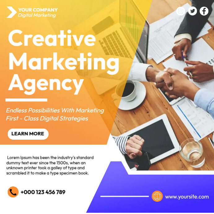 Creative Marketing Template PosterMyWall