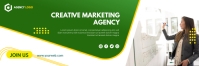Creative Marketing Web Banner Template Cartel de 2 × 6 pulg.