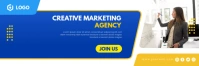Creative Marketing Web Banner Template Cartel de 2 × 6 pulg.