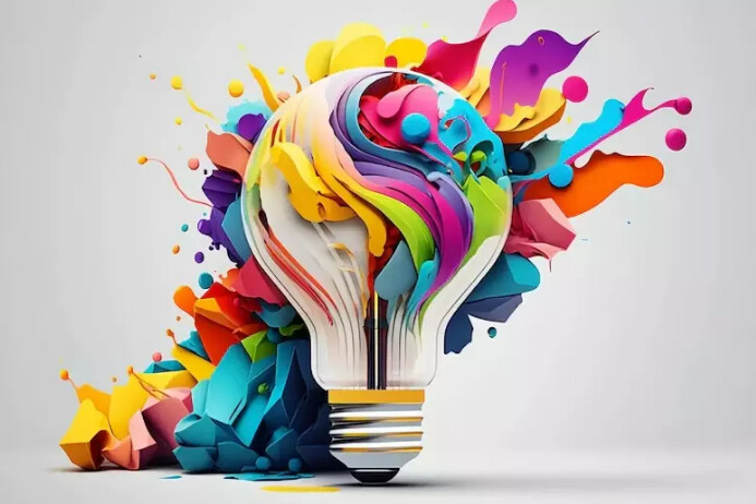 Creative mind 3D illustration with light bulb Template | PosterMyWall